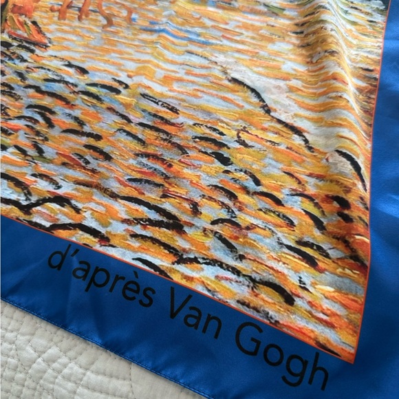 Colorful Van Gogh cafe Terrace at night scarf 34x34 - Picture 5 of 8